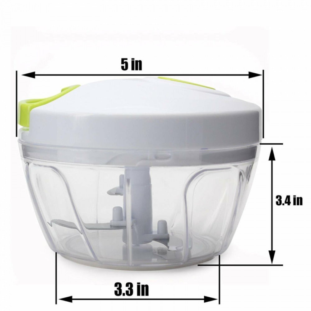 Multi-Functional Manual Food Chopper Compact Hand Held Vegetable Dicer Mincer US